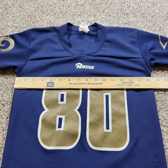 Vintage St. Louis Rams Isaac Bruce #80 Retro Jersey Boys 8 GTS Made In The USA - Picture 4 of 9
